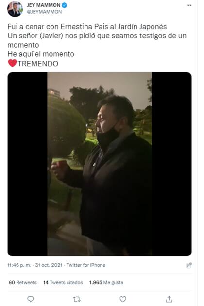 Jey Mammon compartió con sus seguidores el emocionante momento