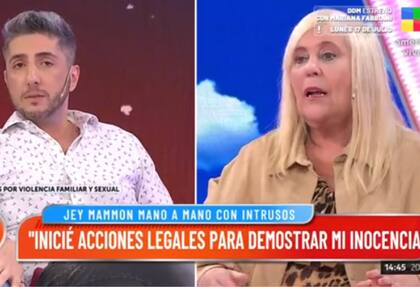 Jey Mammon y Laura Ubfal se cruzaron en Intrusos (Foto: Captura América TV)