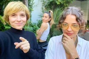 Jimena Barón, Dolores Fonzi y Carla Peterson se reunieron al aire libre