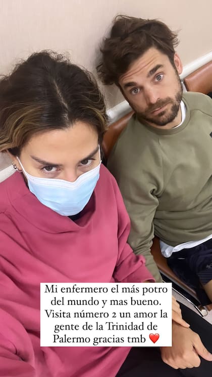 Jimena Barón fue a la guardia en compañía de Matías Palleiro, su pareja