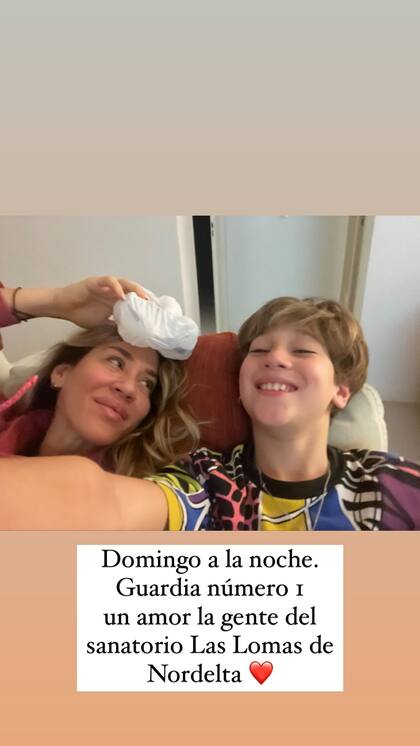 Jimena Barón junto a su hijo Momo, fruto de su relación con Daniel Osvaldo