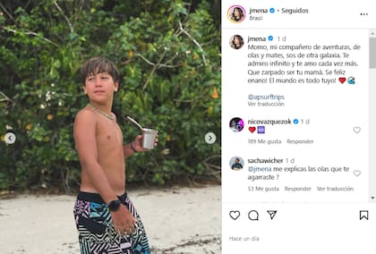 Jimena Barón le dedicó unas emotivas palabras a su hijo (Foto: Instagram @jmena)