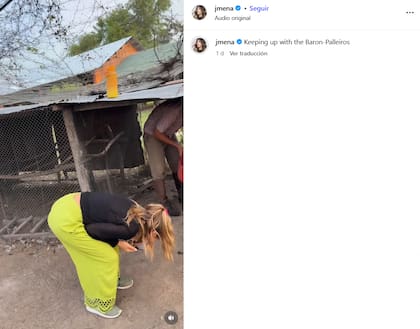 Jimena Barón no pudo contener la risa (Foto: Captura Instagram/@jmena)