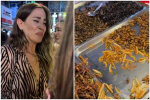 Jimena Barón y Julieta Poggio probaron gusanos en Tailandia