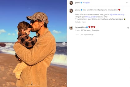 Jimena Barón y un posteo dedicado a su familia (Foto: Captura Instagram/@jmena)