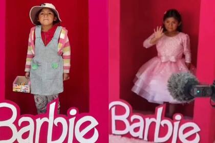 Jimena cumplió su sueño de vestir como Barbie (Captura video)