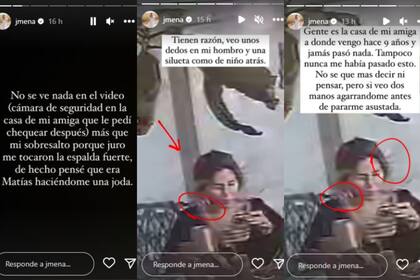 Jimena mostró el detalles el video (Captura Instagram @jmena)
