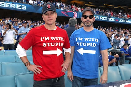 Damon y Kimmel mantienen una divertida rivalidad para las cámaras