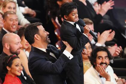 Jimmy Kimmel y el pequeño Sunny Pawar