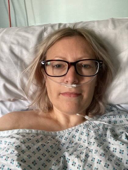 Jo después de su cirugía en The Royal Orthopaedic Hospital