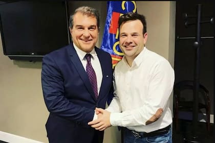 Joan Laporta y José Elías, un empresario que aporta dinero en el club