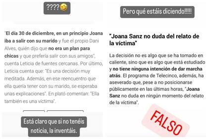 Joana Sanz desmintió sus rumores sobre el final de su matrimonio con Dani Alves