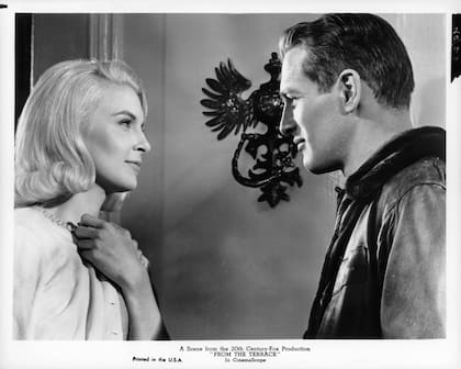 Joanne Woodward y Paul Newman en el film Desde la terraza