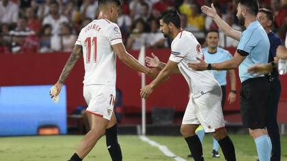 Joaquín Correa salió por una sobrecarga muscular