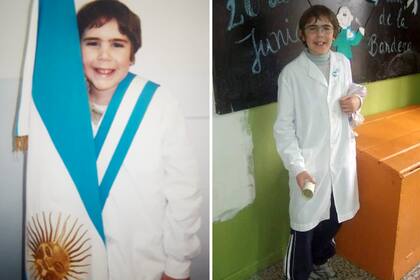 Joaquín García Pagnanelli, durante sus tiempos de escuela primaria en Bariloche