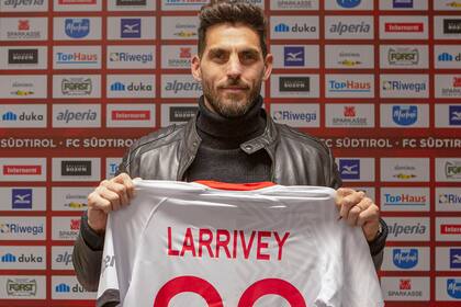 Joaquin Larrivey, el único argentino de FC Sudtirol; llegó al club hace un mes y jugó cuatro partidos; hasta ahora, no convirtió goles