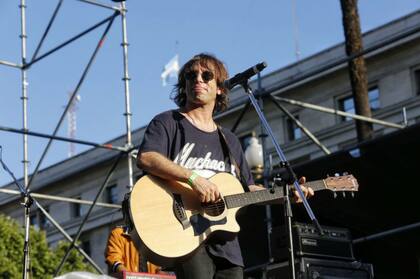 Joaquín Levinton, de Turf, presente en el evento en la Plaza de Mayo