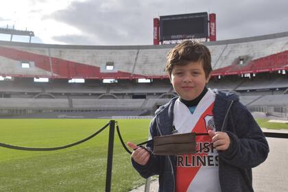 Joaquín Palladino, en otra de sus pasiones: el fútbol y su club River Plate
