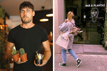 Joaquín y Noel, pasaron de recorrer el mundo a vender plantas y comida.