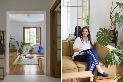 Joaquina en su living. Sofá (Lobo).