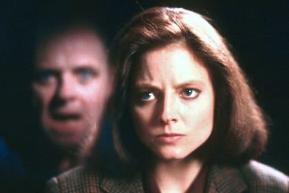 Anthony Hopkins y Jodie Foster en El silencio de los inocentes.