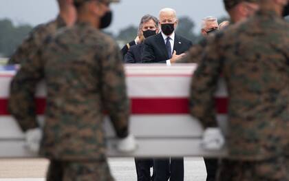 Joe Biden, en la despedida de los soldados que murieron en el atentado en Kabul