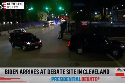 Joe Biden llega al campus de la Western Reserve University