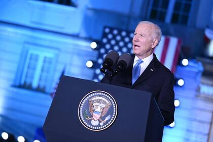 Joe Biden, presidente de Estados Unidos en el castillo real de Varsovia, Polonia, el 26 de marzo de 2022