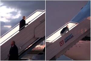 Joe Biden tropezó mientras subía al Air Force One