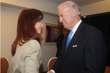 Joe Biden y Cristina Kirchner, en 2009