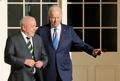 Joe Biden y Lula da Silva durante su encuentro en la Casa Blanca
