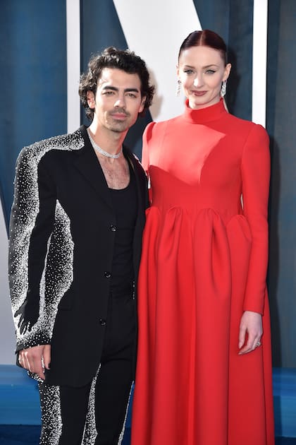 Joe Jonas y Sophie Turner en una de sus últimas apariciones públicas, durante la fiesta posterior a la entrega de los Oscar 2022