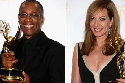 Joe Morton y Allison Janney, felices con sus Emmy