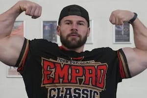Joey Farrell se entrena cada día en el gimnasio, donde se prepara para competiciones de culturismo