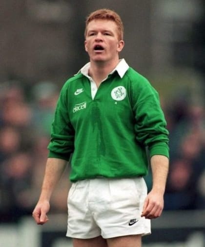 John Gallagher vistiendo los colores de Irlanda