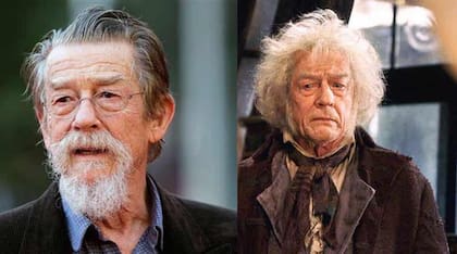 John Hurt como Garrick Ollivander, el propietario de la Tienda de Varitas Ollivanders en el Callejón Diagon