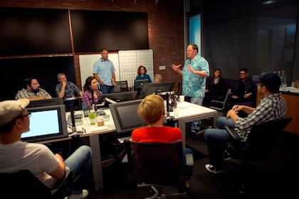 John Lasseter y el equipo preparando el nuevo film