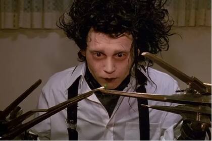 Johnny Depp en El joven manos de tijeras