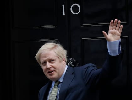 Johnson en Downing Street, en 2019