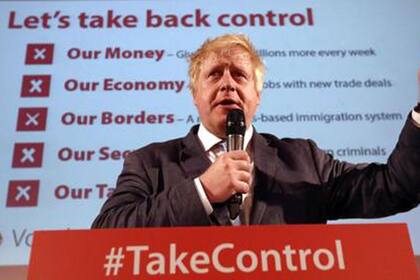 Johnson fue uno de los líderes del Brexit, cuya campaña se basó en el lema "Take back control" (retormar el control).