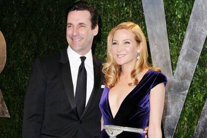 Jon Hamm y su novia desde hace más de 15 años, la actriz Jennifer Westfeld