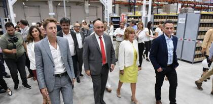 Jonatan Kovalivker y Manzur en la inauguración