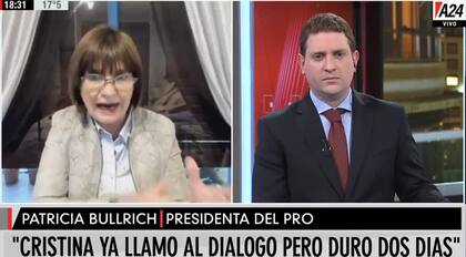 Jonatan Viale entrevistó a Patricia Bullrich en A24, pero fue interrumpida por una actividad de Sergio Massa