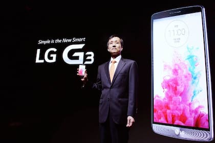 Jong-seok Park, el presidente de LG Mobile, durante la presentación del LG G3
