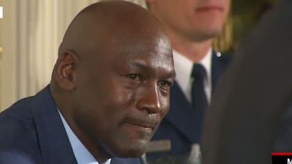 Jordan se emociona durante el discurso de Obama