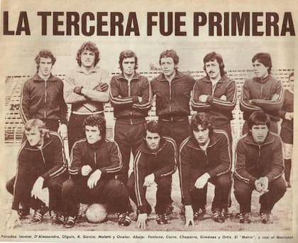 Jorge D'Alessandro en la Tercera de San Lorenzo que llegó a la Primera. Se destacan Jorge Olguin y Oscar Ortiz, campeones del mundo 78.