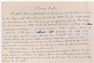 "Silvano Acosta", el texto inédito de Borges