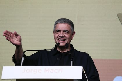 Jorge Macri, durante un acto en el Club 17 de Agosto, en Villa Pueyrredón