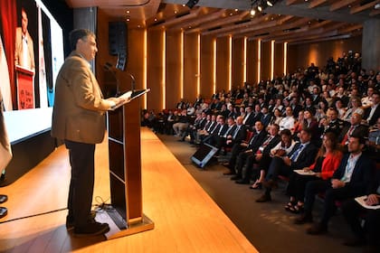 Jorge Macri, en la apertura del Primer Encuentro Internacional sobre Seguridad y el desafío de la gestión en las grandes urbes, en la sede de gobierno de la Ciudad