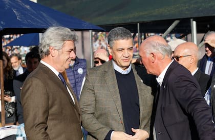 Jorge Macri en la recorrida por la exposición